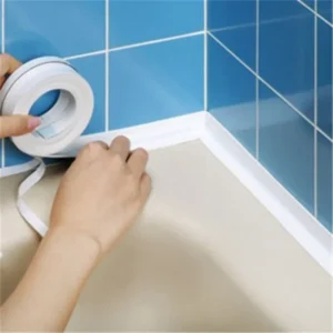 1pc Bathroom Waterproof Wall Stickers Sealing Tapes PVC Adhesive Sealing Strips Sink Edge Tape Kitchen Bathroom Accessories 1